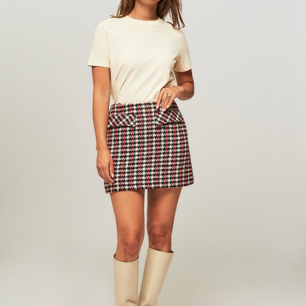 Baum Und Pferdgarten Shanna Plaid Skirt Red Check Size EU 36 US 4 NEW NWT